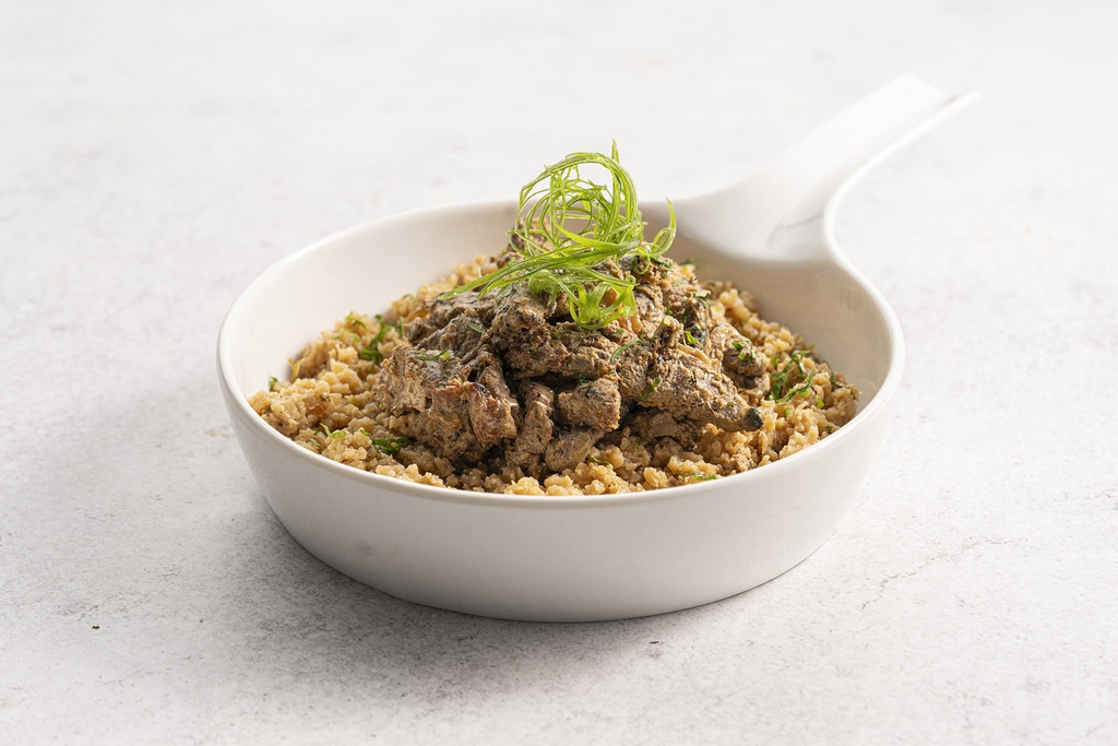 Prime beef with cauliflower rice