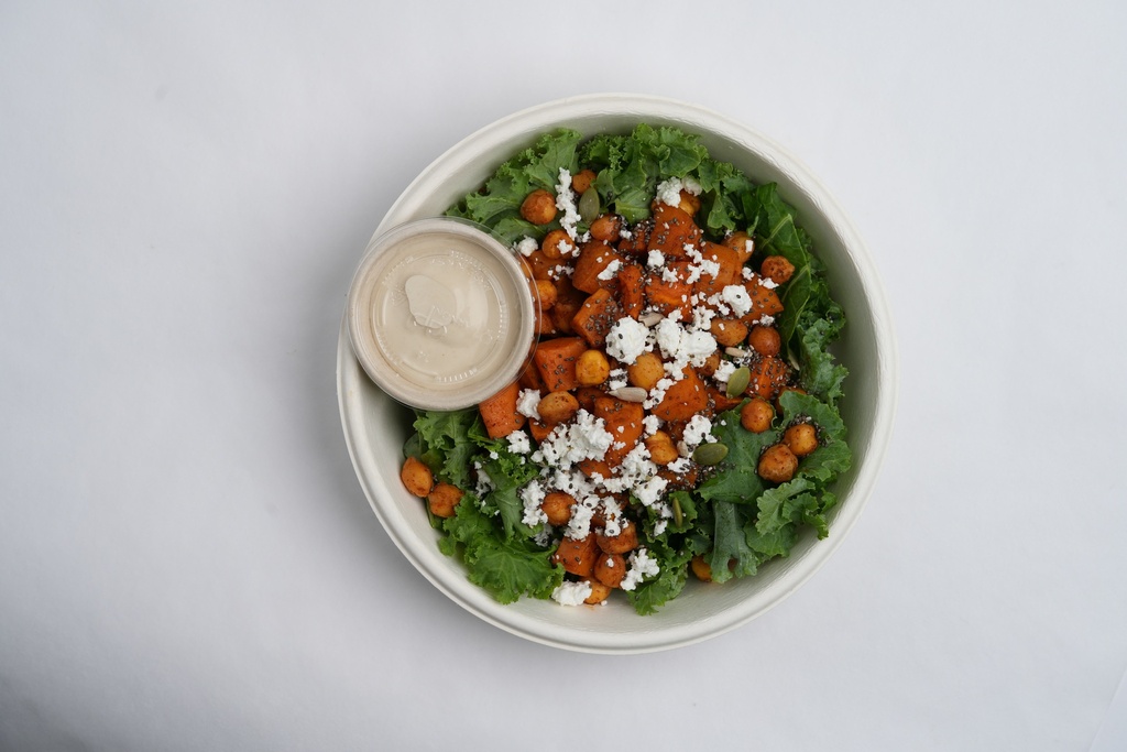 Sweet Potatoes with Crispy Chickpeas Salad