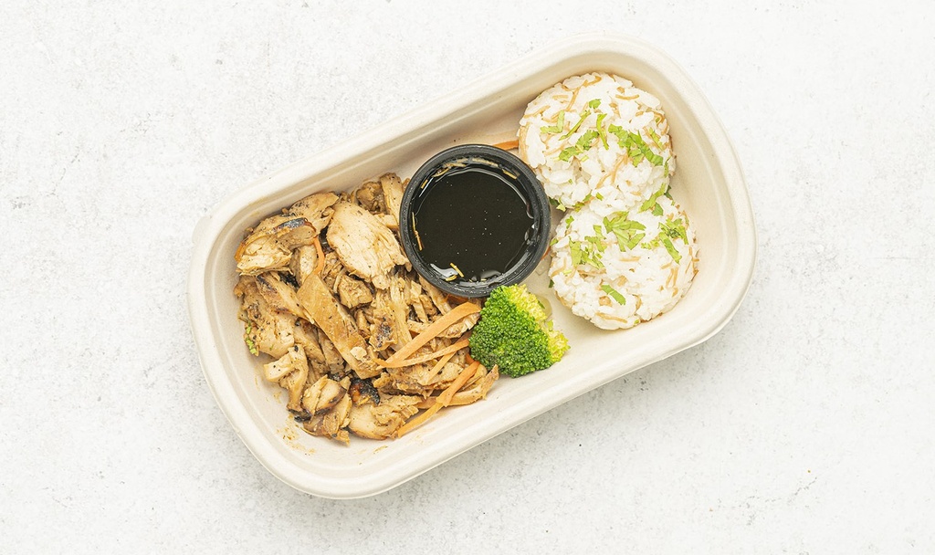 Honey Glazed chicken with white rice