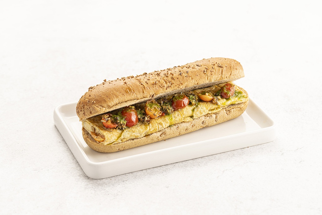 Tomato Egg Omelet Sandwich