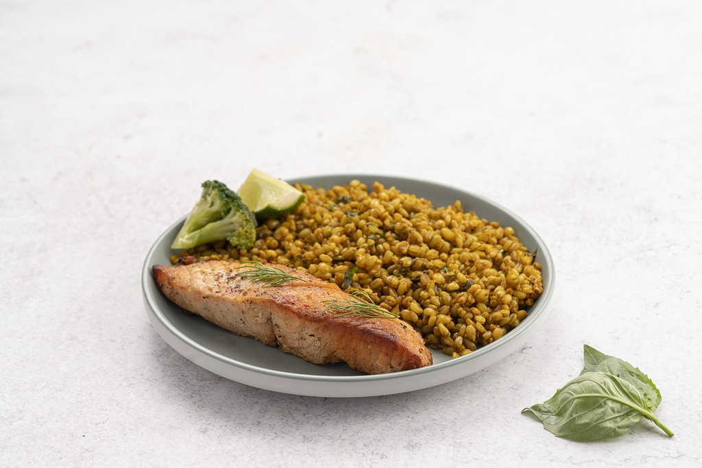 Grilled Salmon Freekeh (H)