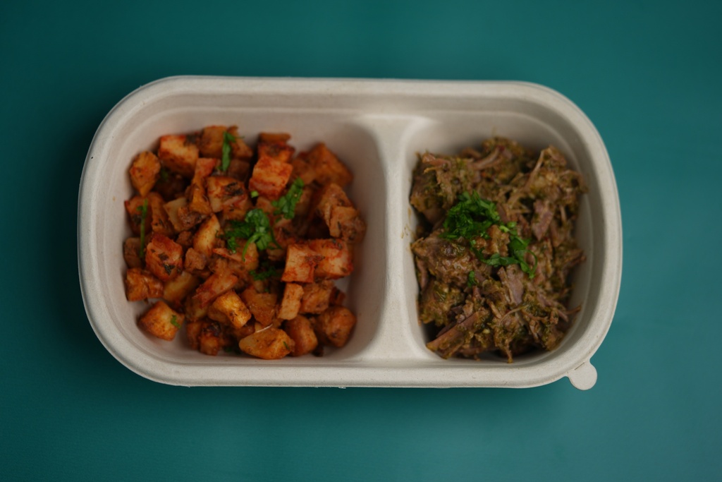 Roasted Beef Shawerma with Roasted Potato Harrah (H) (!!!!)