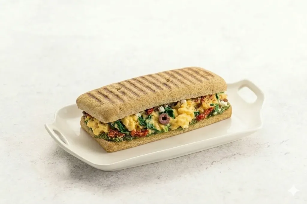 Mediterranean Scrambled eggs Sandwich