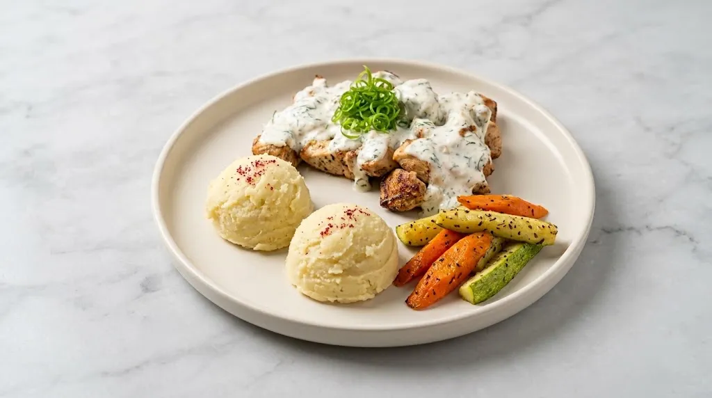 Greek Style lemon chicken with Mash Potato (H)