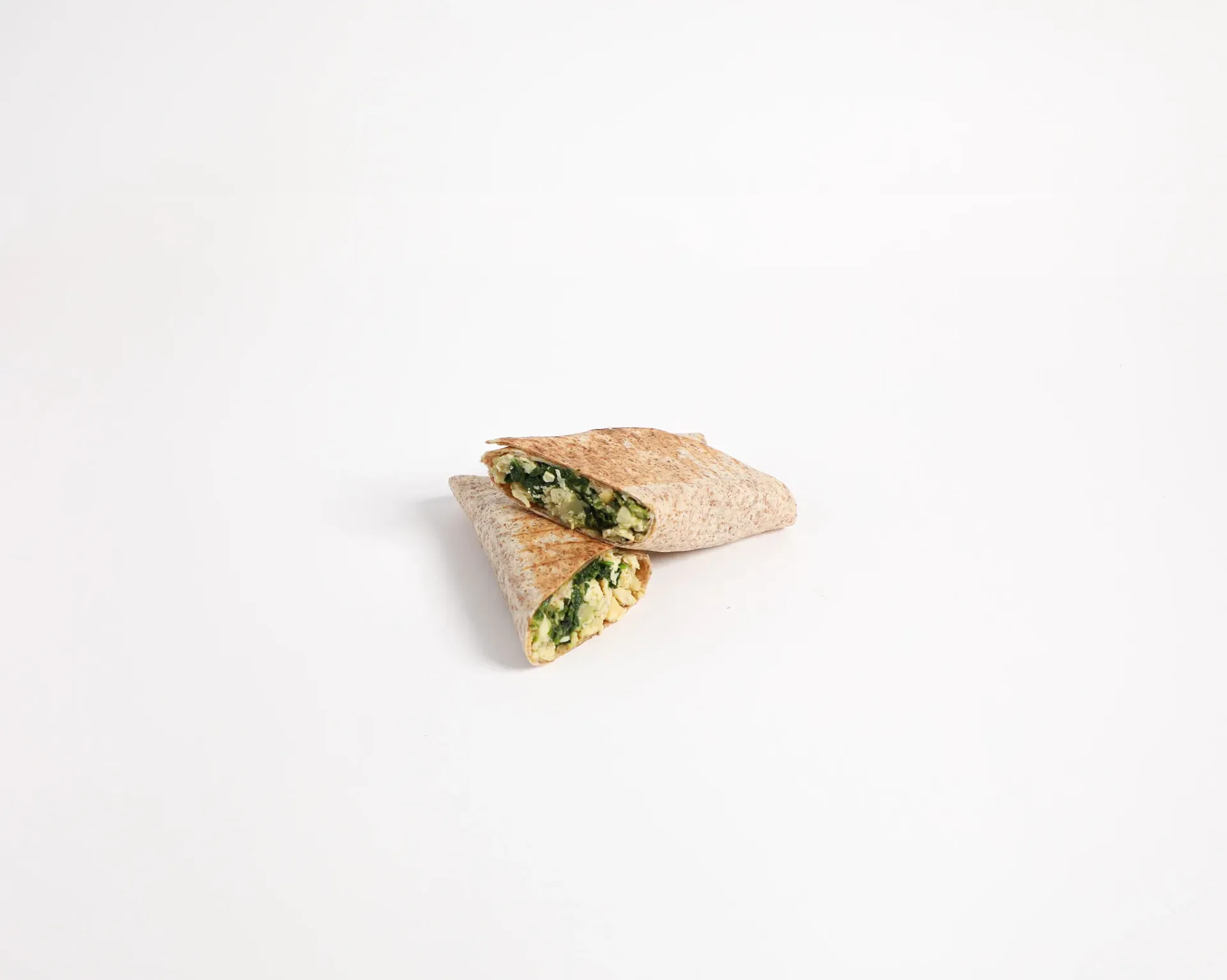 Scrambled Eggs with Spinach and wrap (H) 