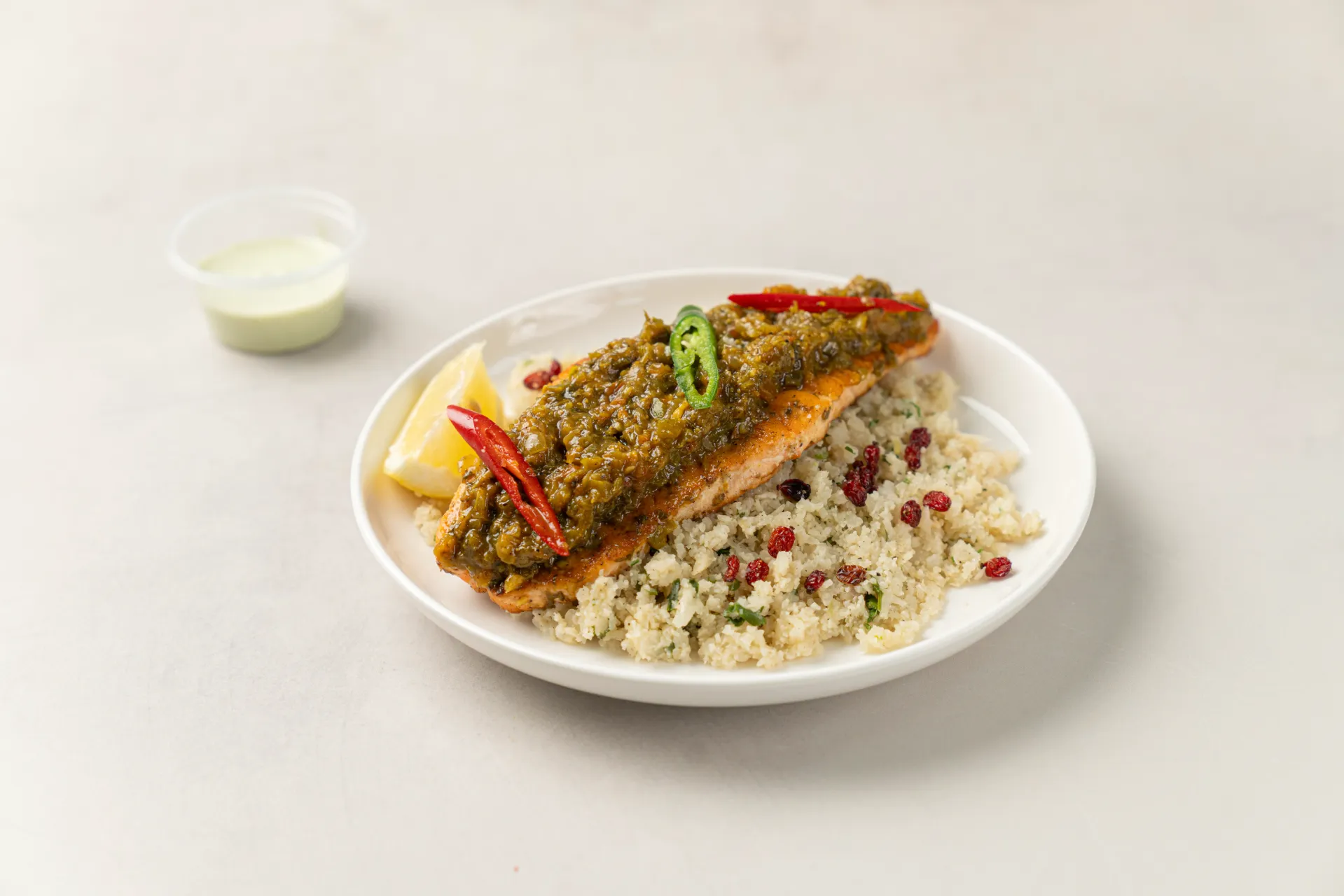 Tajen Salmon With White Rice